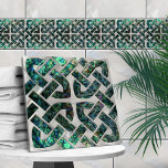 Celtic knot - Abalone Shell and pearl Tile<br><div class="desc">Celtic knot - Abalone Shell and pearl</div>
