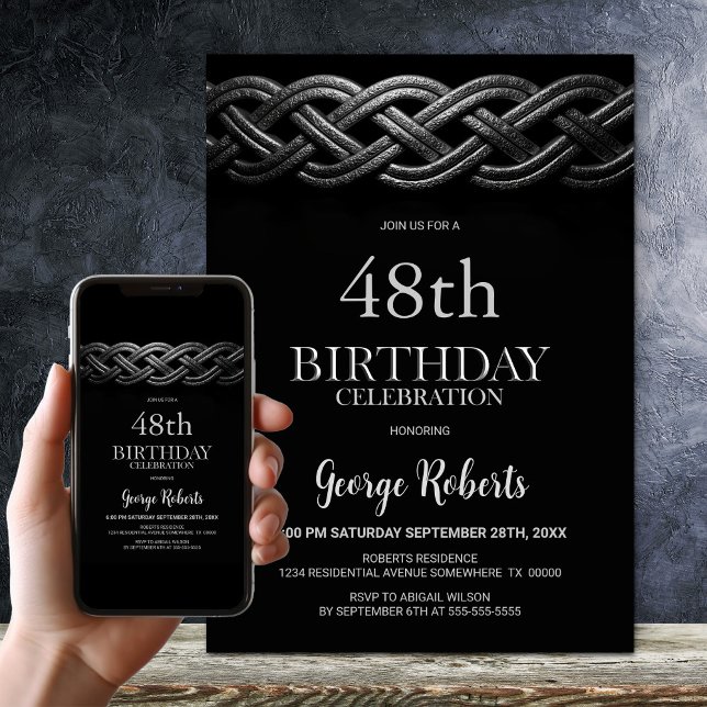 Celtic Knot Any Age Birthday Party Invitation (Creator Uploaded)