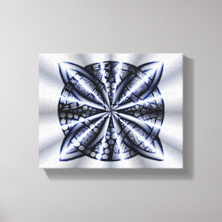 Celtic Knot Blue Metallic Canvas Print