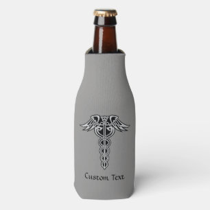 Celtic Knot Caduceus Bottle Cooler