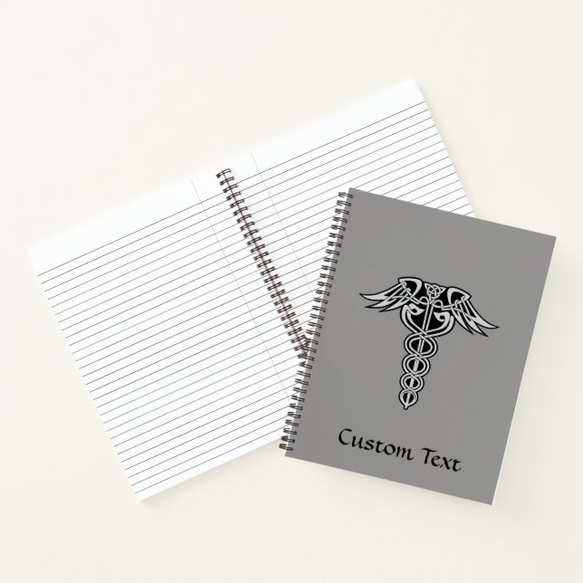 Celtic Knot Caduceus Notebook (Inside)