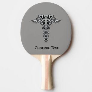 Celtic Knot Caduceus Ping Pong Paddle