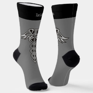 Celtic Knot Caduceus Socks