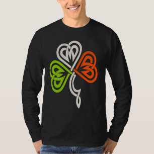 Celtic Knot Clover Irish Flag Colors for St Patric T-Shirt