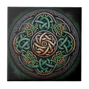 Celtic Knot Colorful Knotwork Ceramic Tile