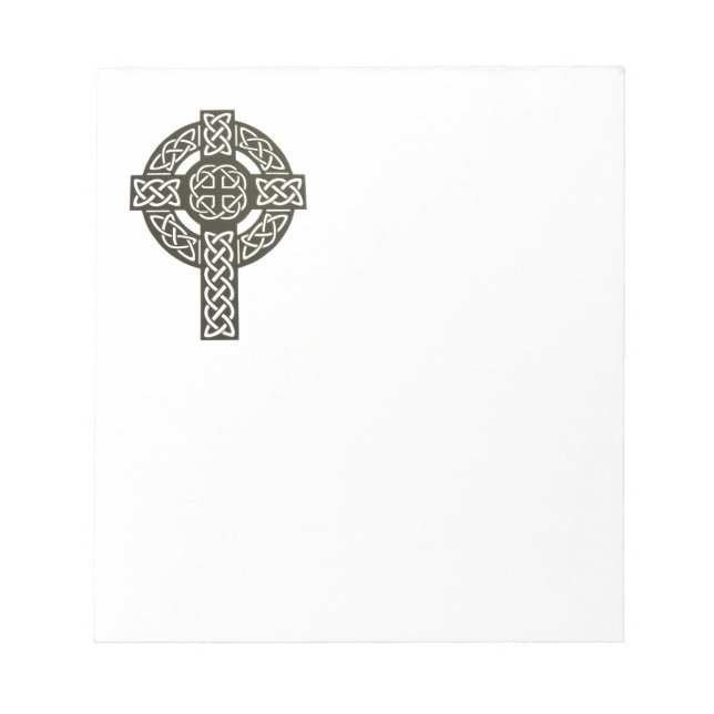 Celtic Knot Cross Notepad (Front)