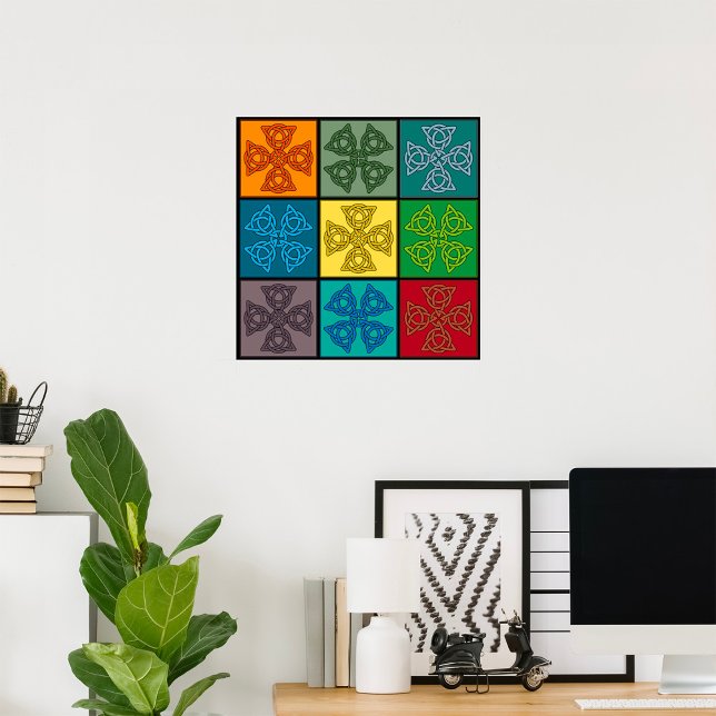Celtic Knot Cross Pattern Pop Art Poster (Creator Uploaded)