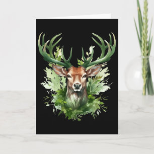 Celtic Knot Deer Irish Elk Green St. Patrick's Day Card