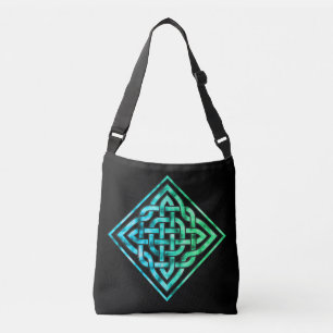 Celtic Knot - Diamond Blue Green Cross Body Bag