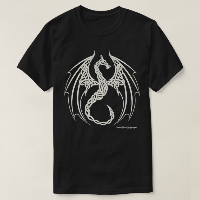 Celtic knot Dragon White T-Shirt (Design Front)