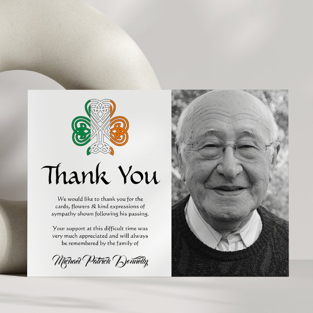 Celtic Knot Funeral Memorial Thank You Card (Creator Uploaded)