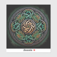 Celtic Knot Green Gold Knotwork