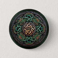 Celtic Knot Green Gold Knotwork