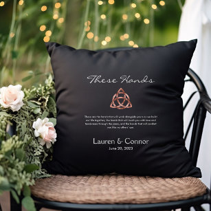 Celtic Knot Handfasting Vows Ceremony Wedding Cushion