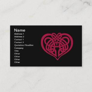 Celtic Knot heart Business Card