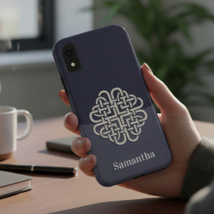 Celtic Knot Heart with Name Case-Mate iPhone Case