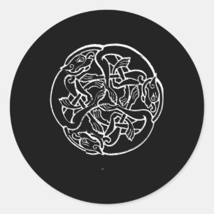 Celtic Knot Hound Shirt Celtic Dog Tattoo  Classic Round Sticker