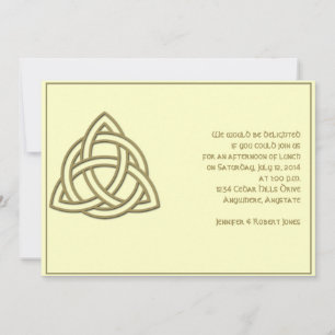 Celtic Knot in Harvest Gold and Mythic Ivory Party Invitation
