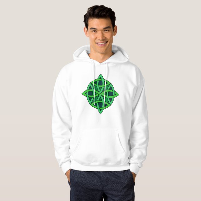 celtic knot ireland ancient symbol pagan irish gre hoodie (Front Full)