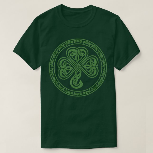 Celtic Knot Irish Shamrock Clover St  T-Shirt (Design Front)