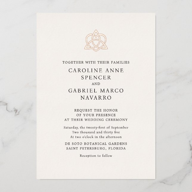 Celtic Knot Irish Wedding (Front)