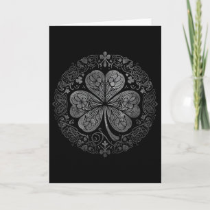 Celtic Knot Leaf Shamrock Funny St Patricks Day Me Card