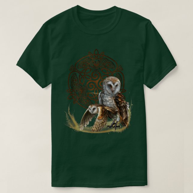 Celtic Knot Owl  T-Shirt (Design Front)