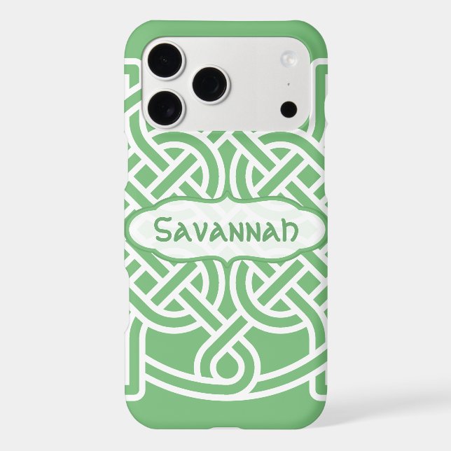 Celtic Knot Pattern Any Colour Personalised iPhone (Back)