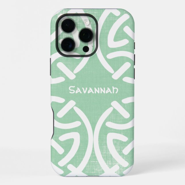 Celtic Knot Pattern Any Colour Personalised iPhone Case (Back)