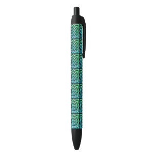 Celtic Knot Pattern Blue Green Pen