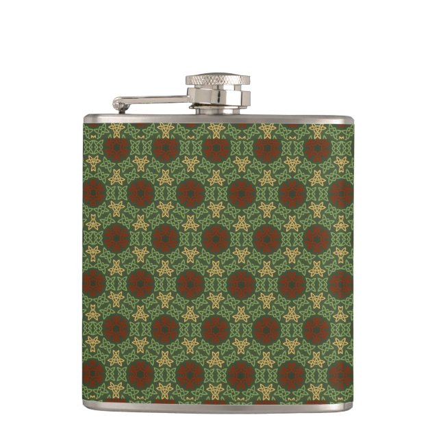 Celtic Knot Pattern Hip Flask (Front)