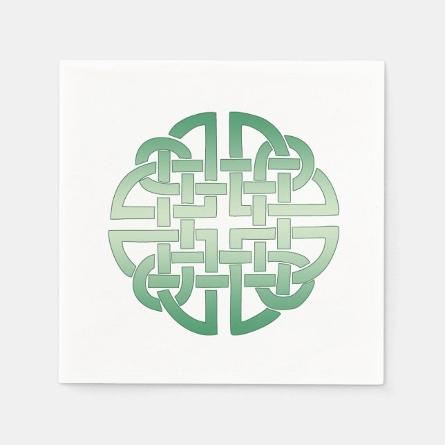 Celtic Knot Pattern on editable background colour Napkin (Front)