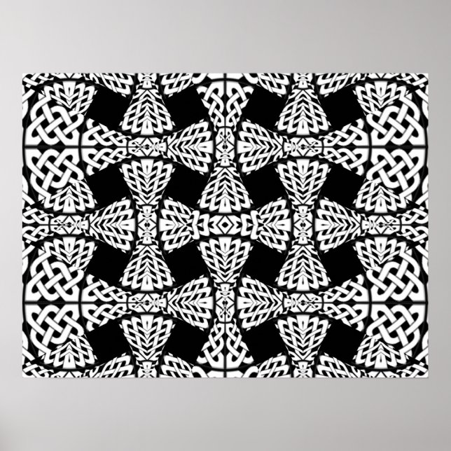 Celtic knot pattern poster (Front)
