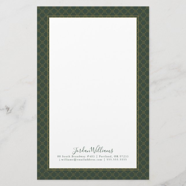 Celtic Knot Pattern Stationery (Front)