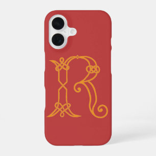 Celtic Knot Personalised Initial R iPhone 16 Case