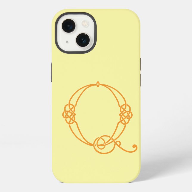 Celtic Knot Personalised Q iPhone Case (Back)