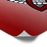 Celtic Knot Red Doodle Drawing