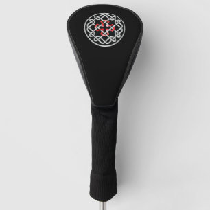 Celtic Knot Red Metallic Golf Club Head Cover
