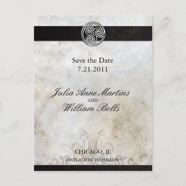 Celtic Knot Save the Date Postcards (Front)