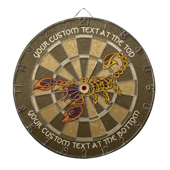 Celtic Knot Scorpion Dart Board (Front)