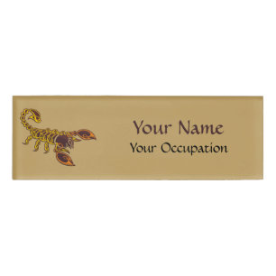 Celtic Knot Scorpion Name Tag