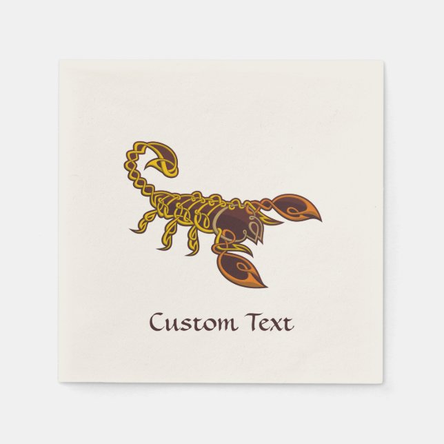 Celtic Knot Scorpion Napkin (Front)