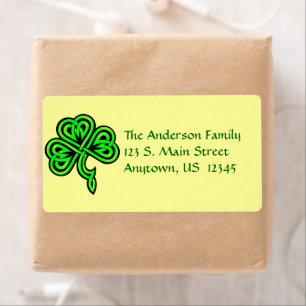 Celtic Knot Shamrock Avery Label