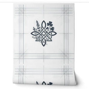 Celtic Knot Shamrock Heritage Line Art Wallpaper