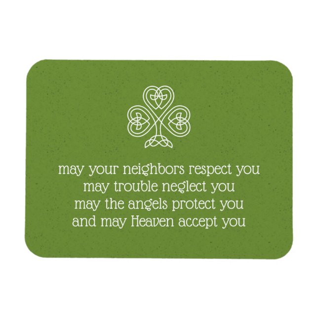 Celtic Knot Shamrock Irish Blessings 2 Magnet (Horizontal)