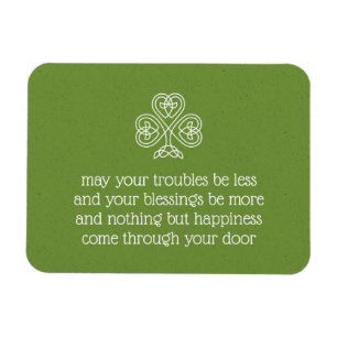 Celtic Knot Shamrock Irish Blessings 3 Magnet