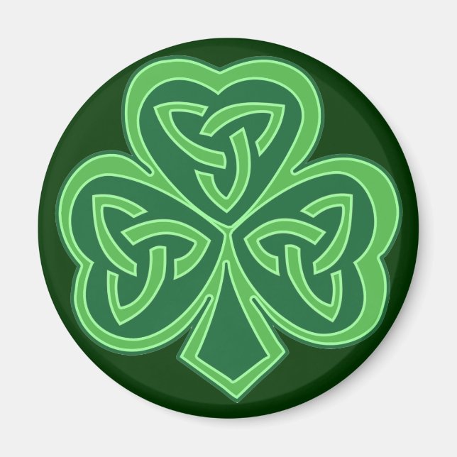 Celtic Knot Shamrock Magnet (Front)