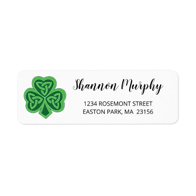 Celtic Knot Shamrock Modern Calligraphy Script (Front)