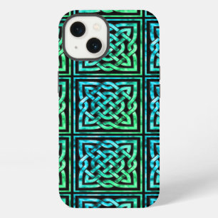 Celtic Knot - Square Blue Green iPhone 13 Case