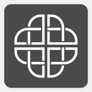 Celtic Knot – Symbol of the Four-Leaf Clover Square Sticker